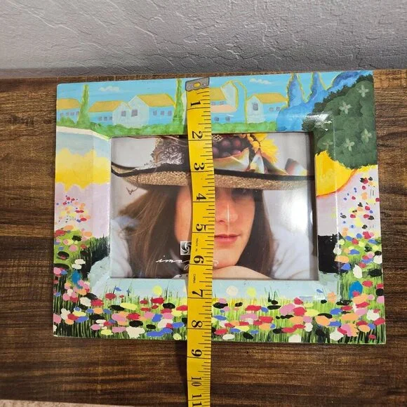 Hand-Painted Floral & Landscape 5x7 Picture Frame By Images - Picture 10 of 10